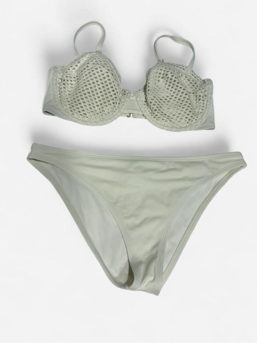 Crochet Off White Bikini Set